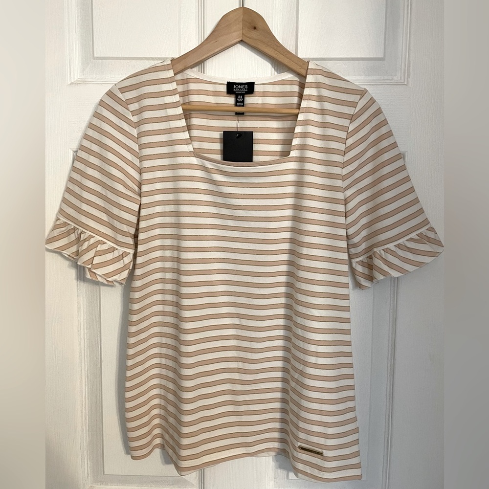 JONES NEW YORK Women’s NWT Striped Top, Size S